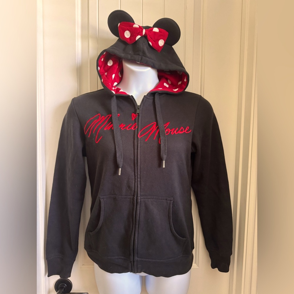 Minnie Mouse Hoodie with Ears - Disney Official sweatshirt hoodie, Medium